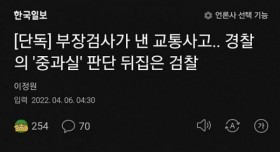 부장검사가 낸 교통사고